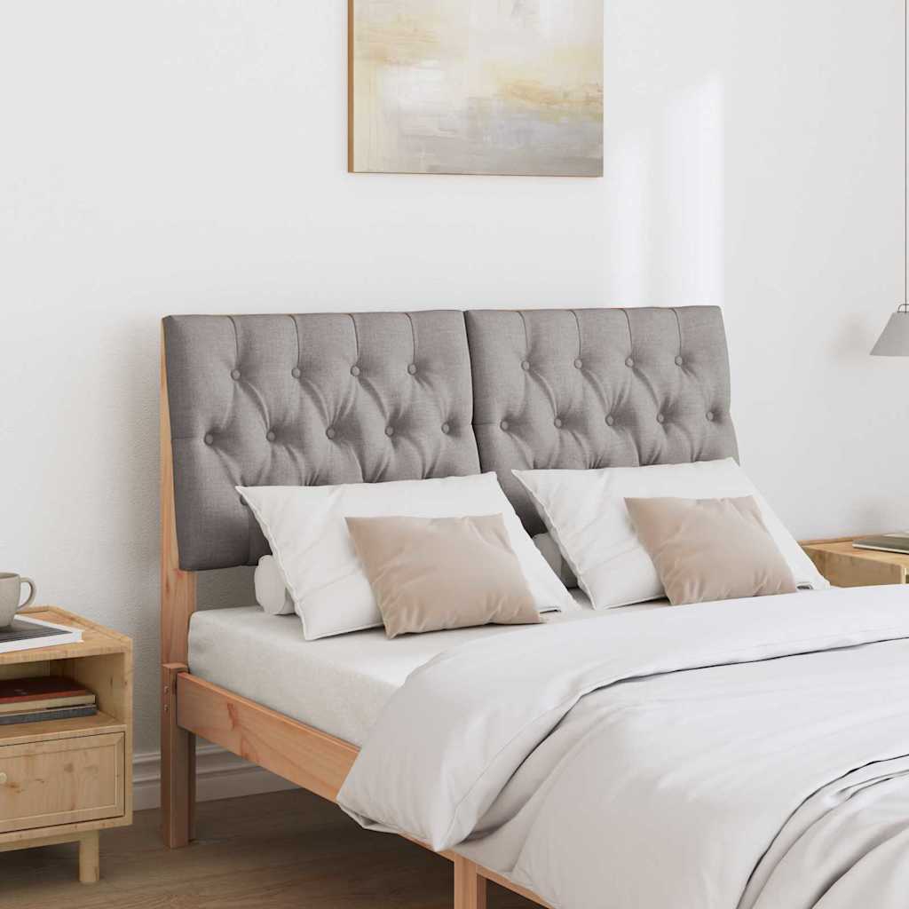 Gepolstertes Kopfteil Taupe 120 cm Massives Kiefernholz