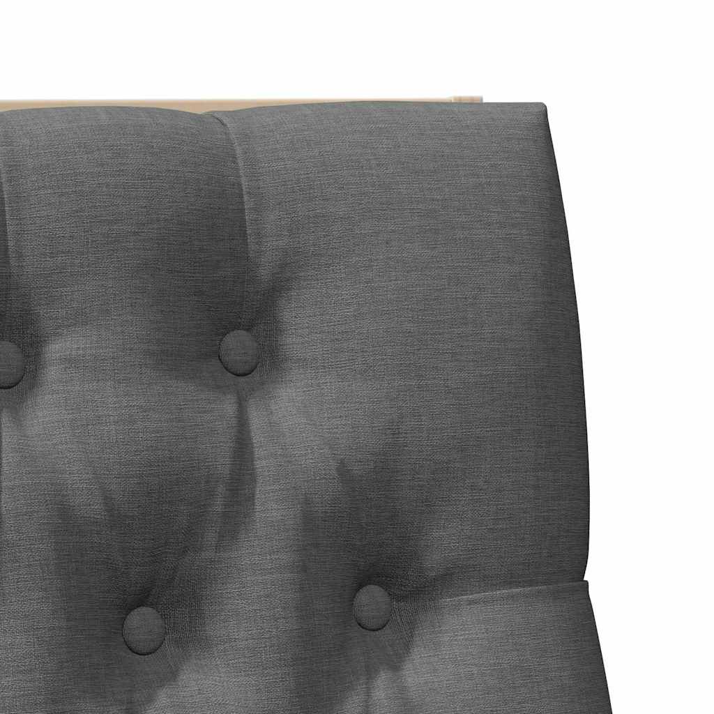 Gepolstertes Kopfteil Dunkelgrau 100 cm Massives Kiefernholz