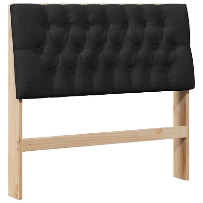 Gepolstertes Kopfteil Schwarz 100 cm Massives Kiefernholz