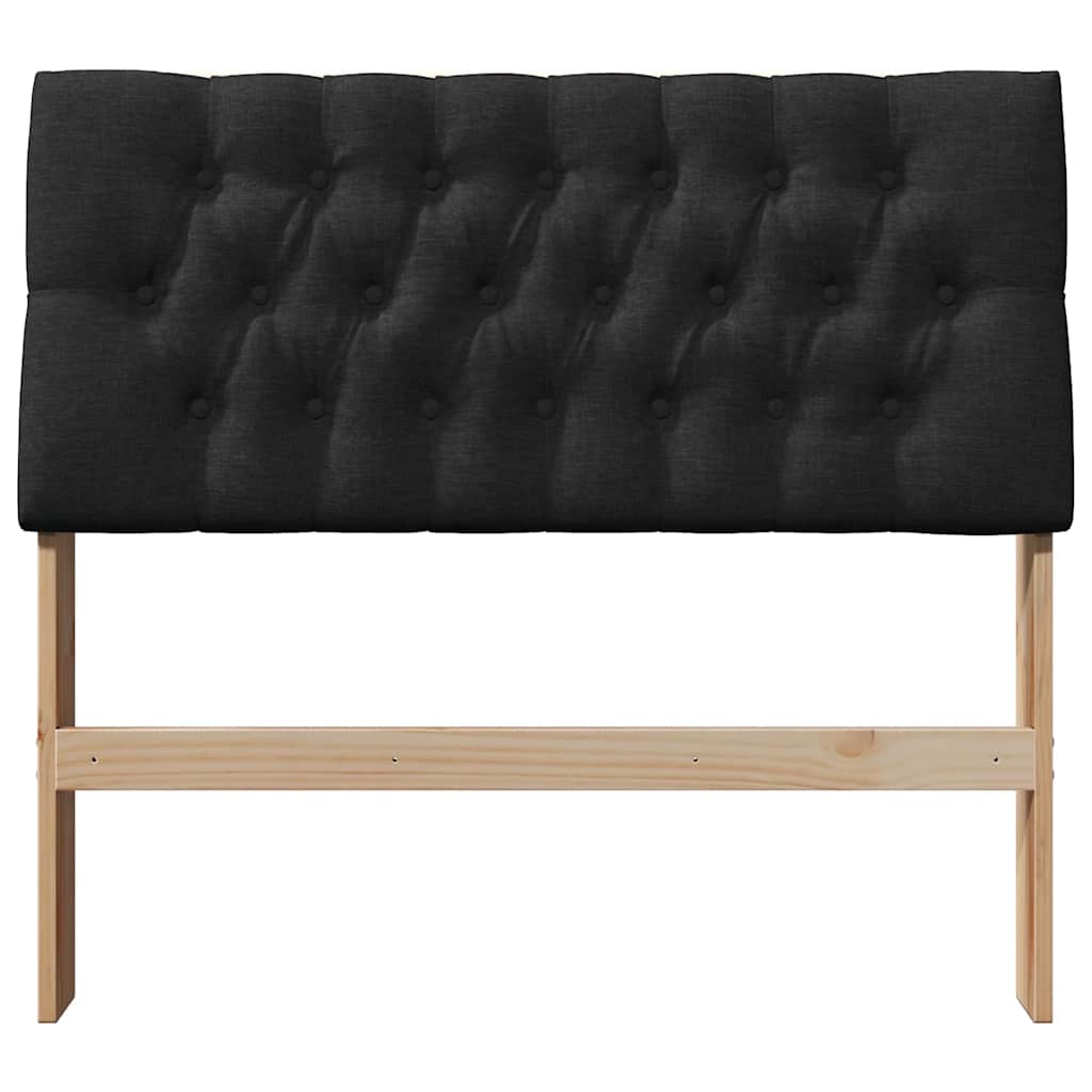 Gepolstertes Kopfteil Schwarz 100 cm Massives Kiefernholz