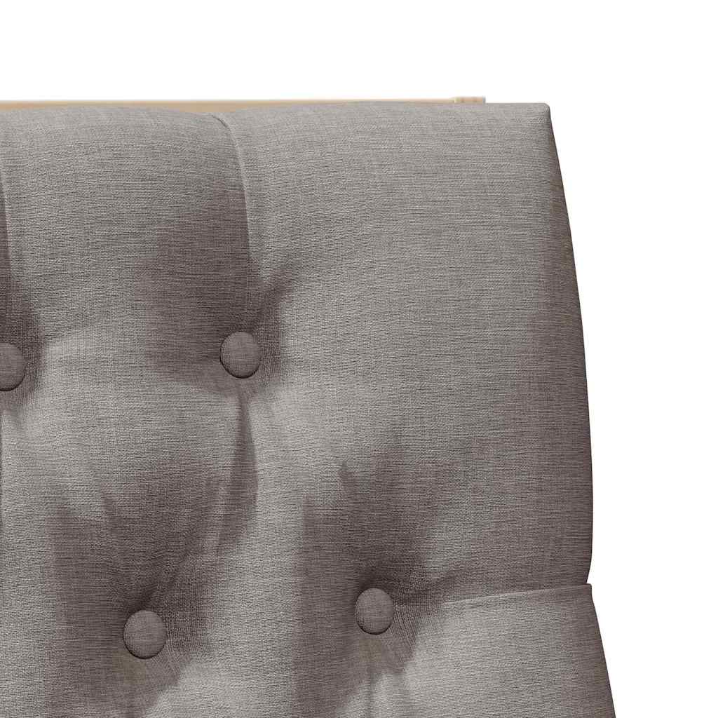 Gepolstertes Kopfteil Taupe 100 cm Massives Kiefernholz