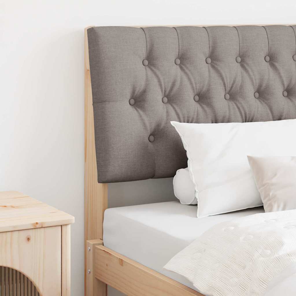 Gepolstertes Kopfteil Taupe 100 cm Massives Kiefernholz
