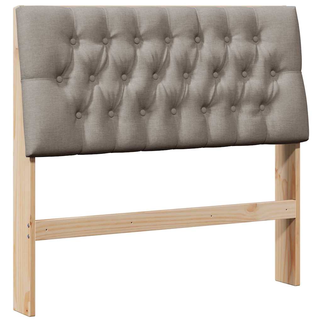 Gepolstertes Kopfteil Taupe 100 cm Massives Kiefernholz