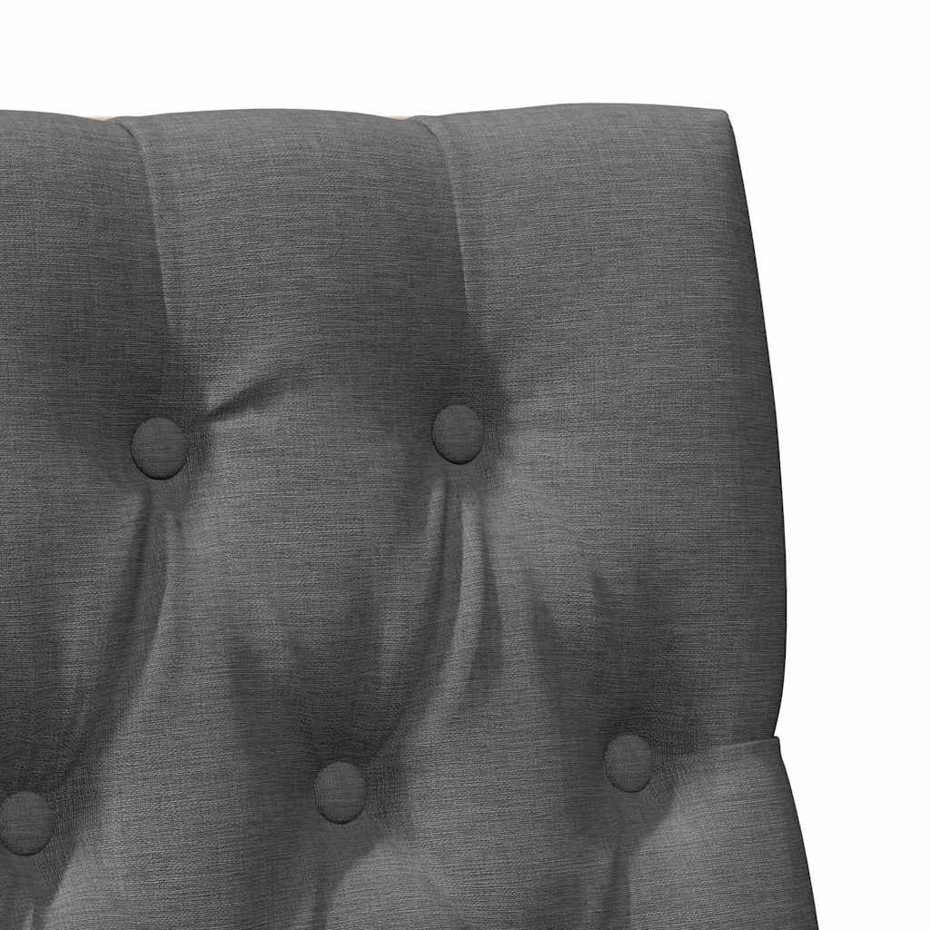 Gepolstertes Kopfteil Dunkelgrau 90 cm Massives Kiefernholz