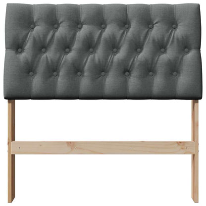 Gepolstertes Kopfteil Dunkelgrau 90 cm Massives Kiefernholz