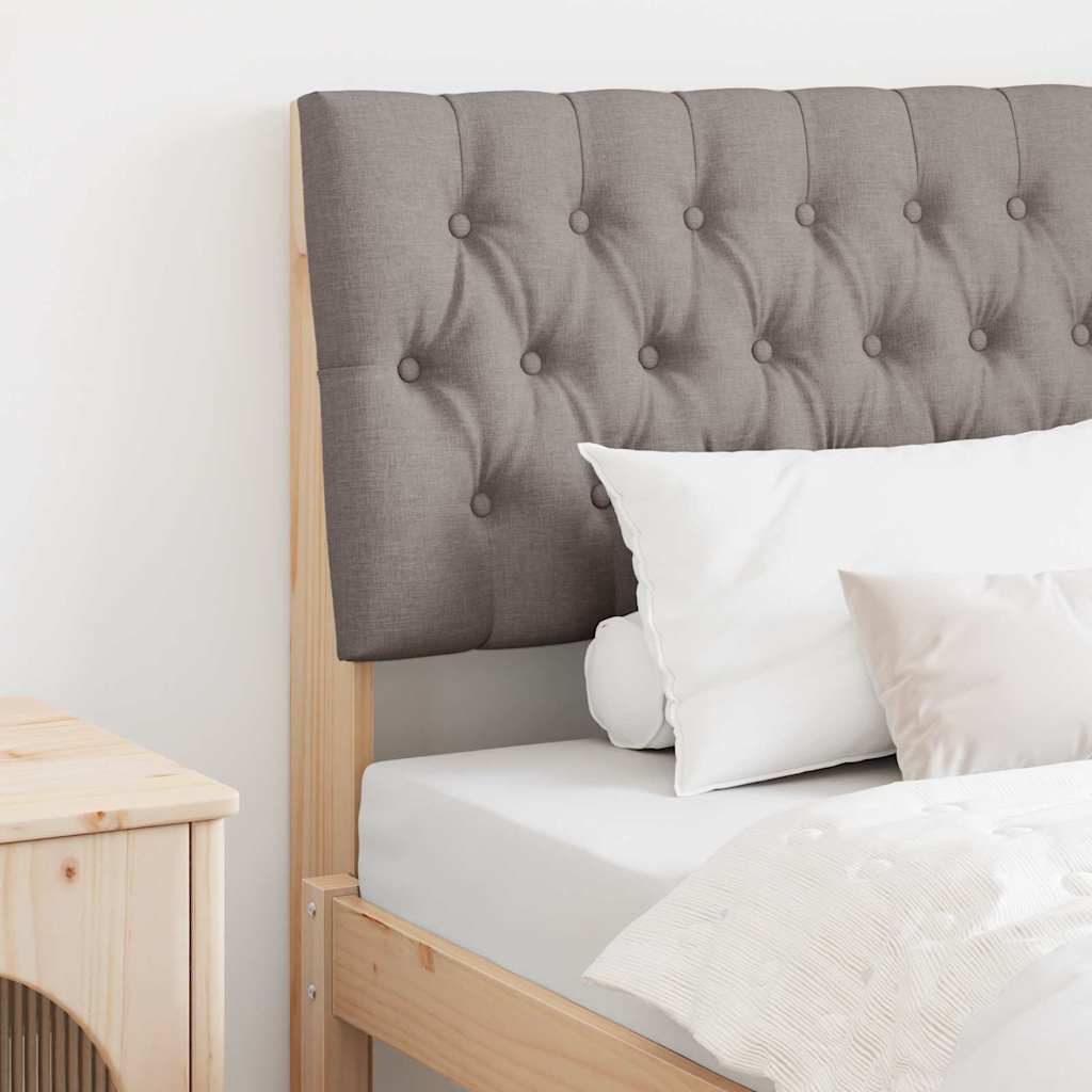 Gepolstertes Kopfteil Taupe 90 cm Massives Kiefernholz