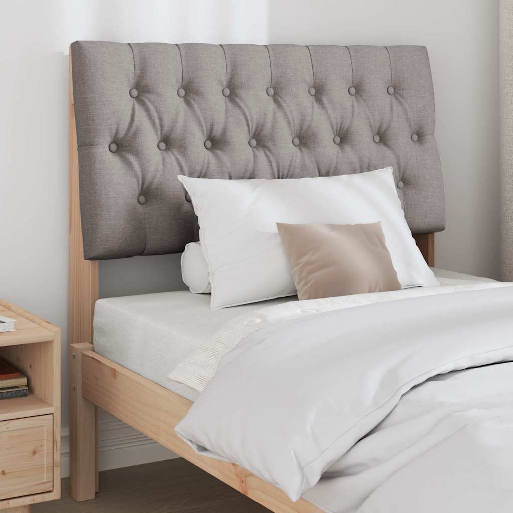 Gepolstertes Kopfteil Taupe 90 cm Massives Kiefernholz