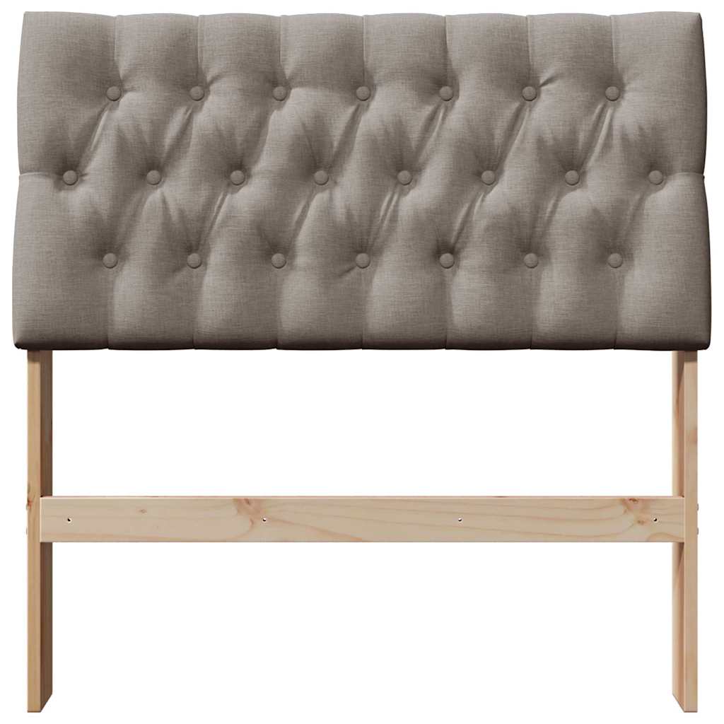 Gepolstertes Kopfteil Taupe 90 cm Massives Kiefernholz