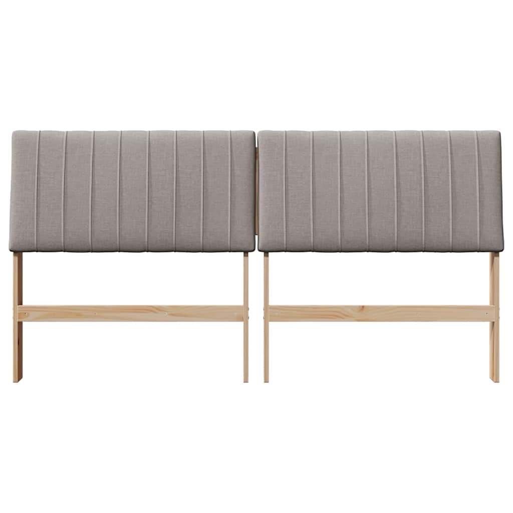 Gepolstertes Kopfteil Taupe 200 cm Massives Kiefernholz