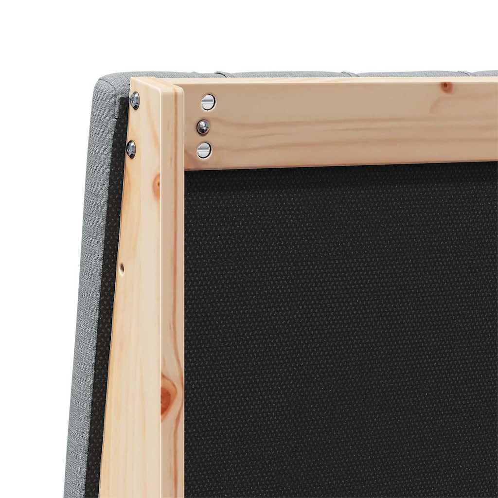 Gepolstertes Kopfteil Hellgrau 180 cm Massives Kiefernholz