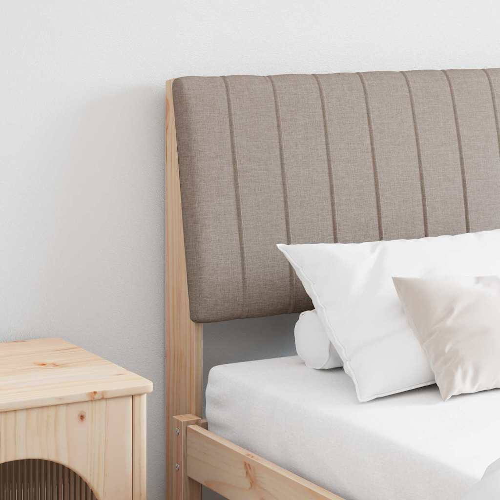 Gepolstertes Kopfteil Taupe 180 cm Massives Kiefernholz