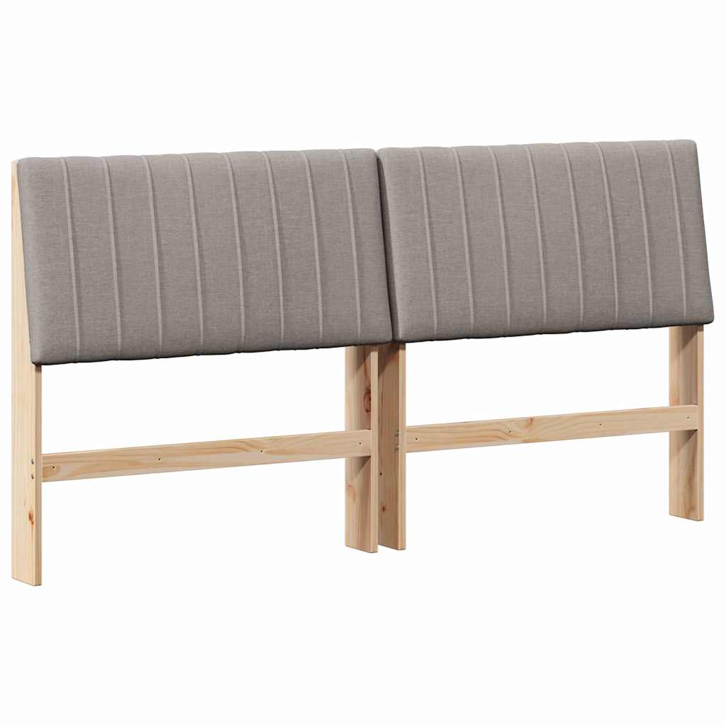 Gepolstertes Kopfteil Taupe 180 cm Massives Kiefernholz