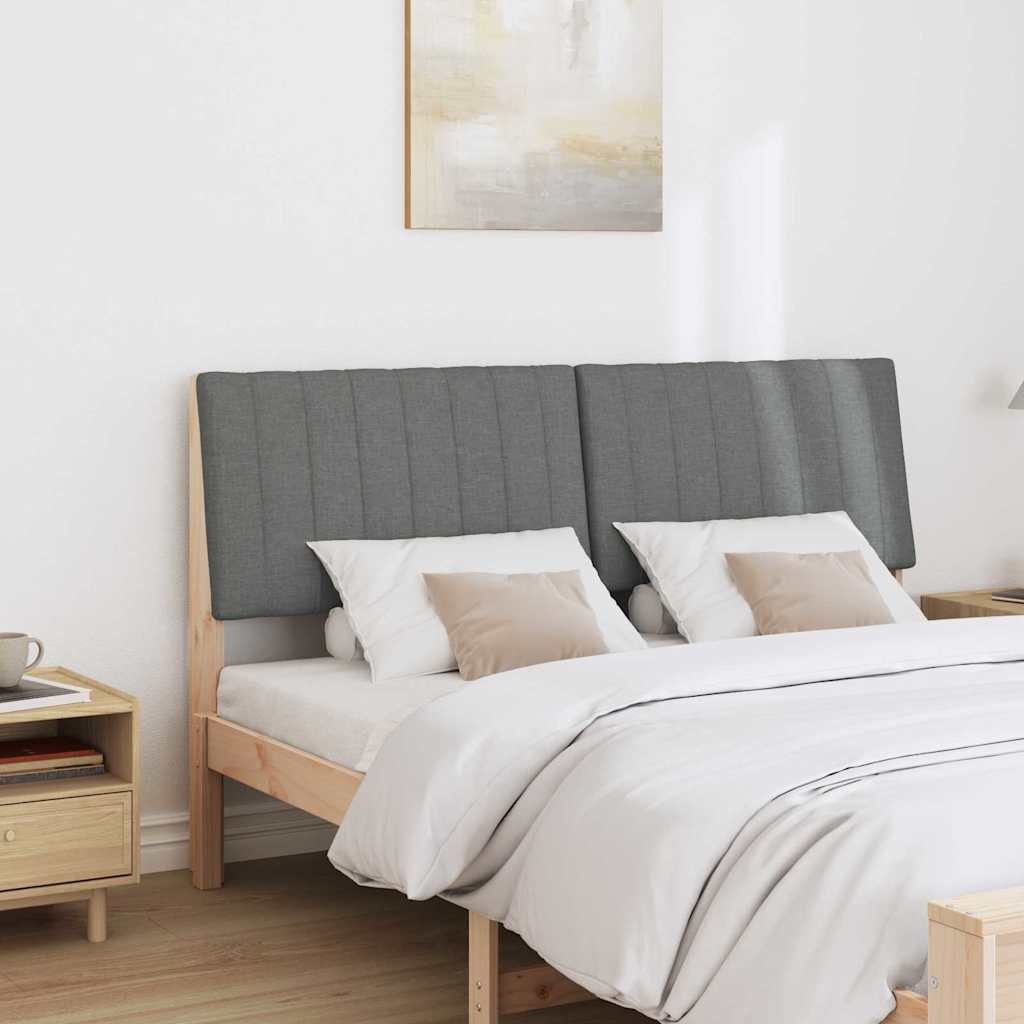 Gepolstertes Kopfteil Dunkelgrau 160 cm Massives Kiefernholz