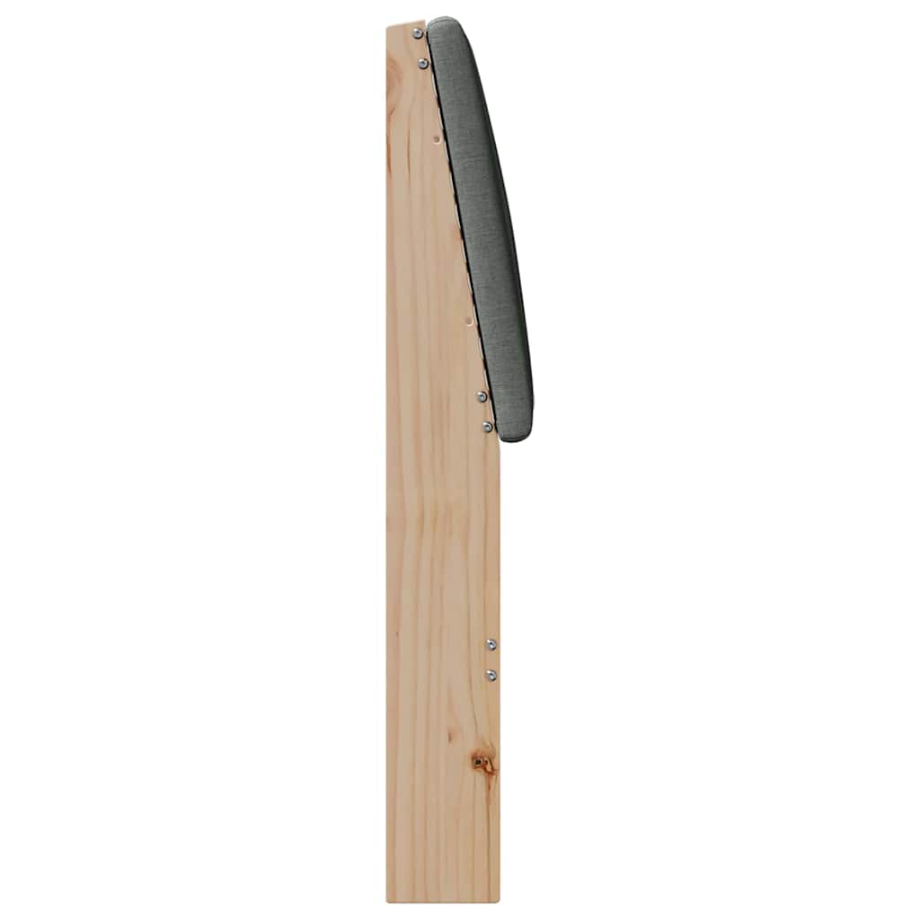 Gepolstertes Kopfteil Dunkelgrau 160 cm Massives Kiefernholz