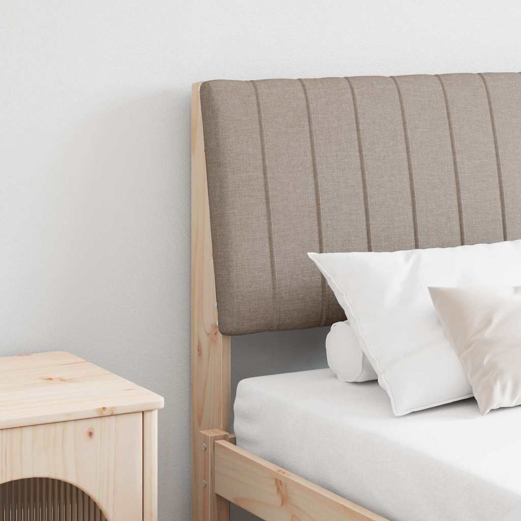 Gepolstertes Kopfteil Taupe 160 cm Massives Kiefernholz