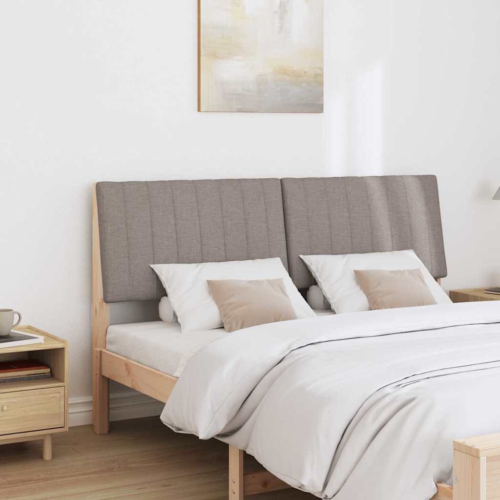 Gepolstertes Kopfteil Taupe 160 cm Massives Kiefernholz