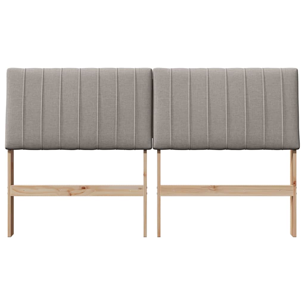 Gepolstertes Kopfteil Taupe 160 cm Massives Kiefernholz