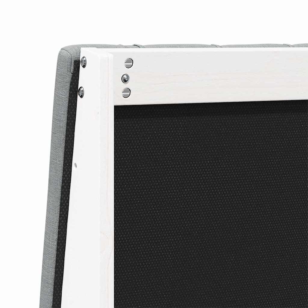 Gepolstertes Kopfteil Hellgrau 160 cm Massives Kiefernholz