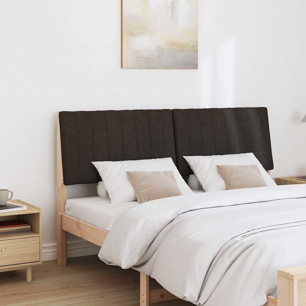 Gepolstertes Kopfteil Schwarz 150 cm Massives Kiefernholz