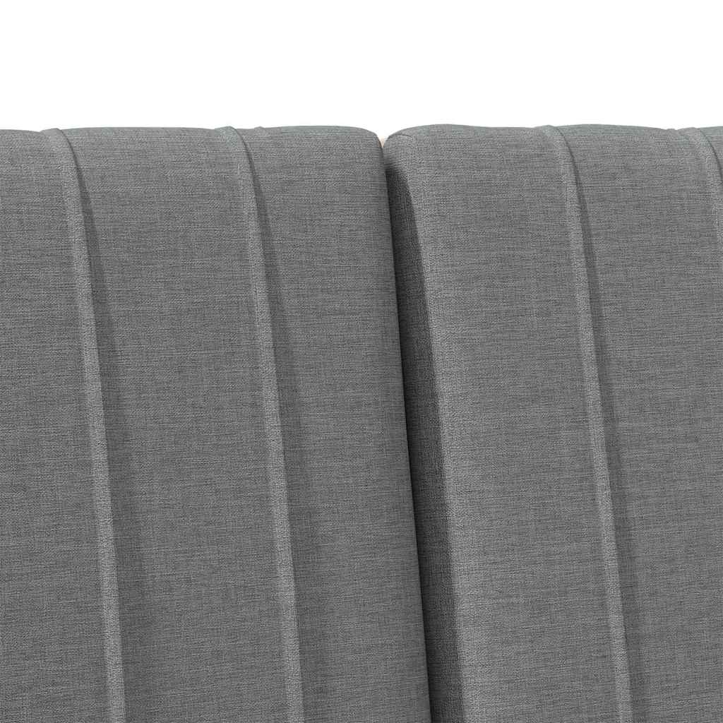 Gepolstertes Kopfteil Dunkelgrau 140 cm Massives Kiefernholz