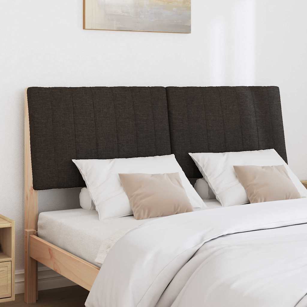 Gepolstertes Kopfteil Schwarz 140 cm Massives Kiefernholz