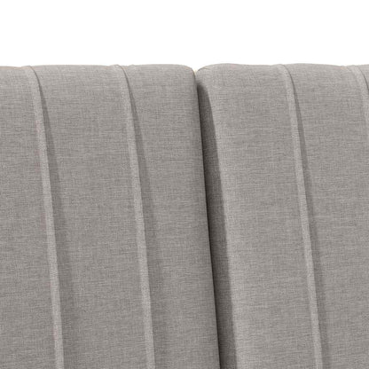 Gepolstertes Kopfteil Taupe 140 cm Massives Kiefernholz