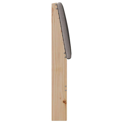 Gepolstertes Kopfteil Taupe 140 cm Massives Kiefernholz