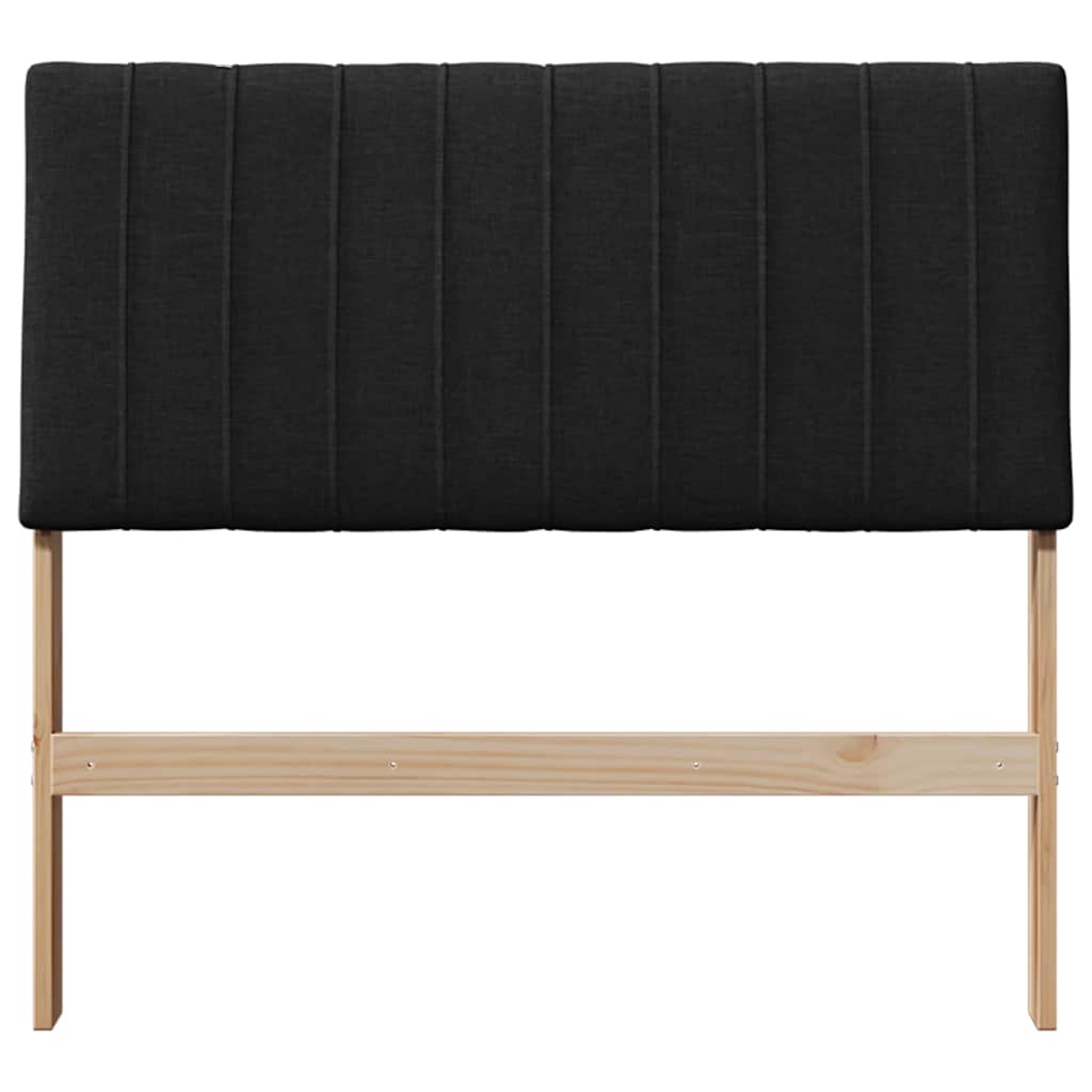 Gepolstertes Kopfteil Schwarz 100 cm Massives Kiefernholz