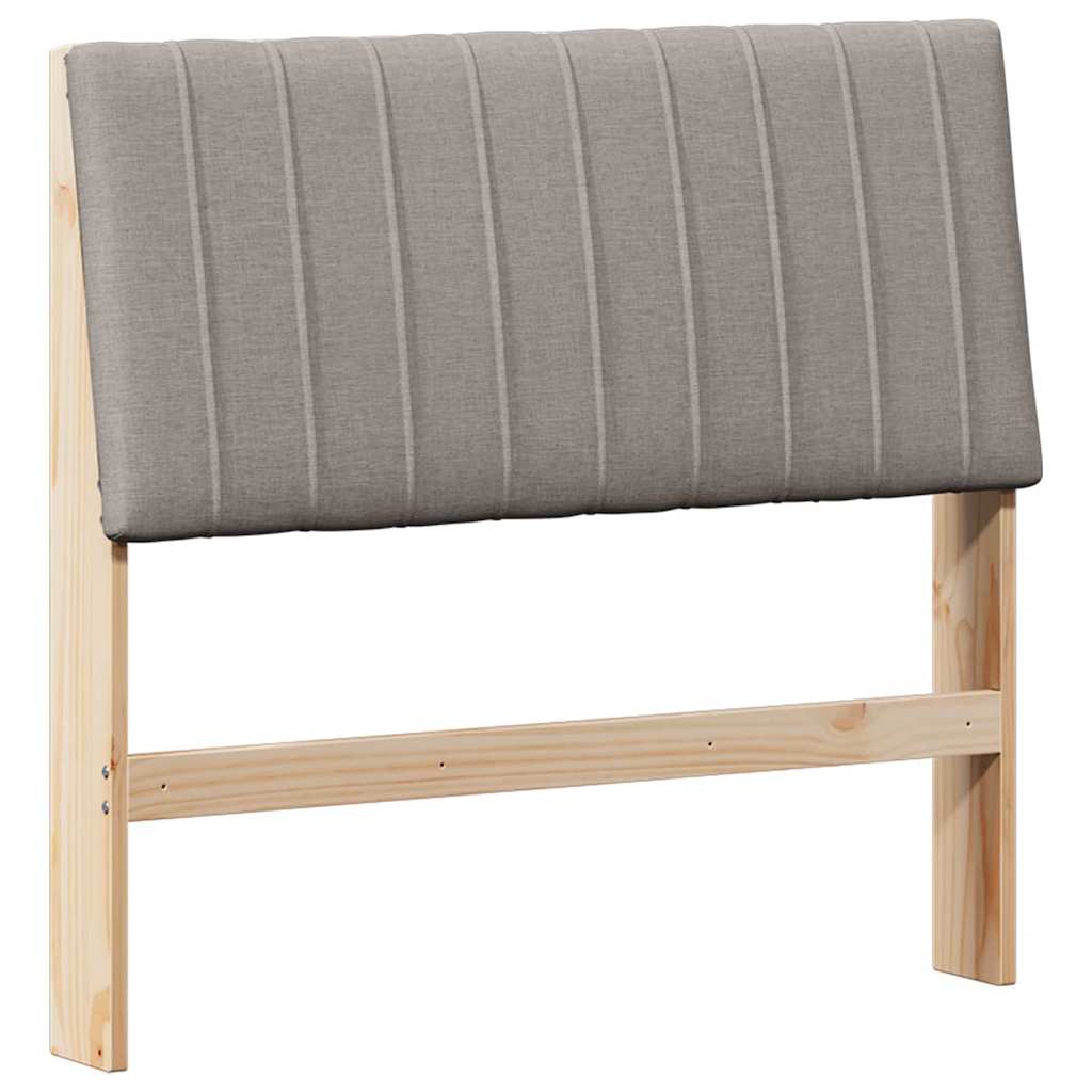 Gepolstertes Kopfteil Taupe 100 cm Massives Kiefernholz