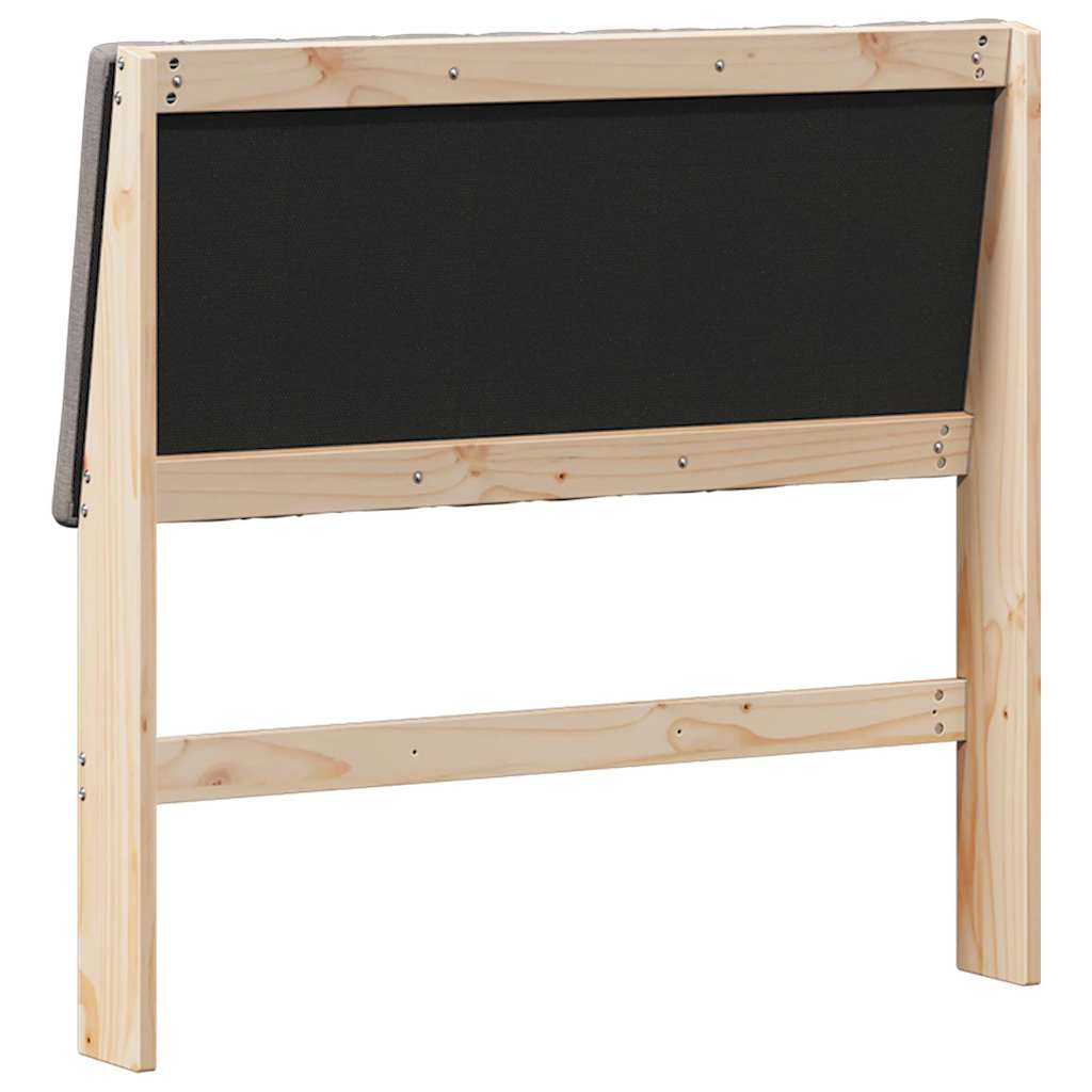 Gepolstertes Kopfteil Taupe 100 cm Massives Kiefernholz