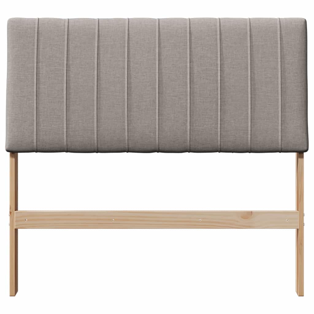 Gepolstertes Kopfteil Taupe 100 cm Massives Kiefernholz