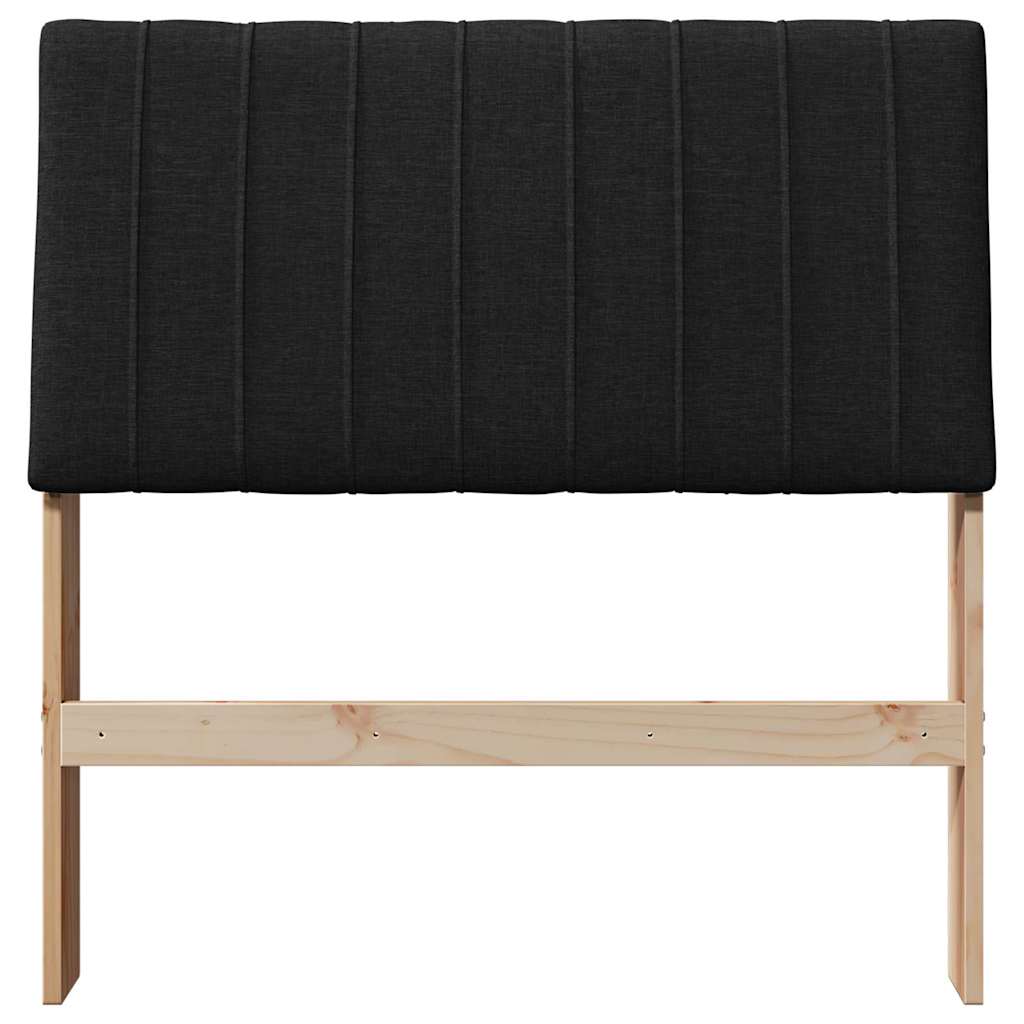 Gepolstertes Kopfteil Schwarz 90 cm Massives Kiefernholz