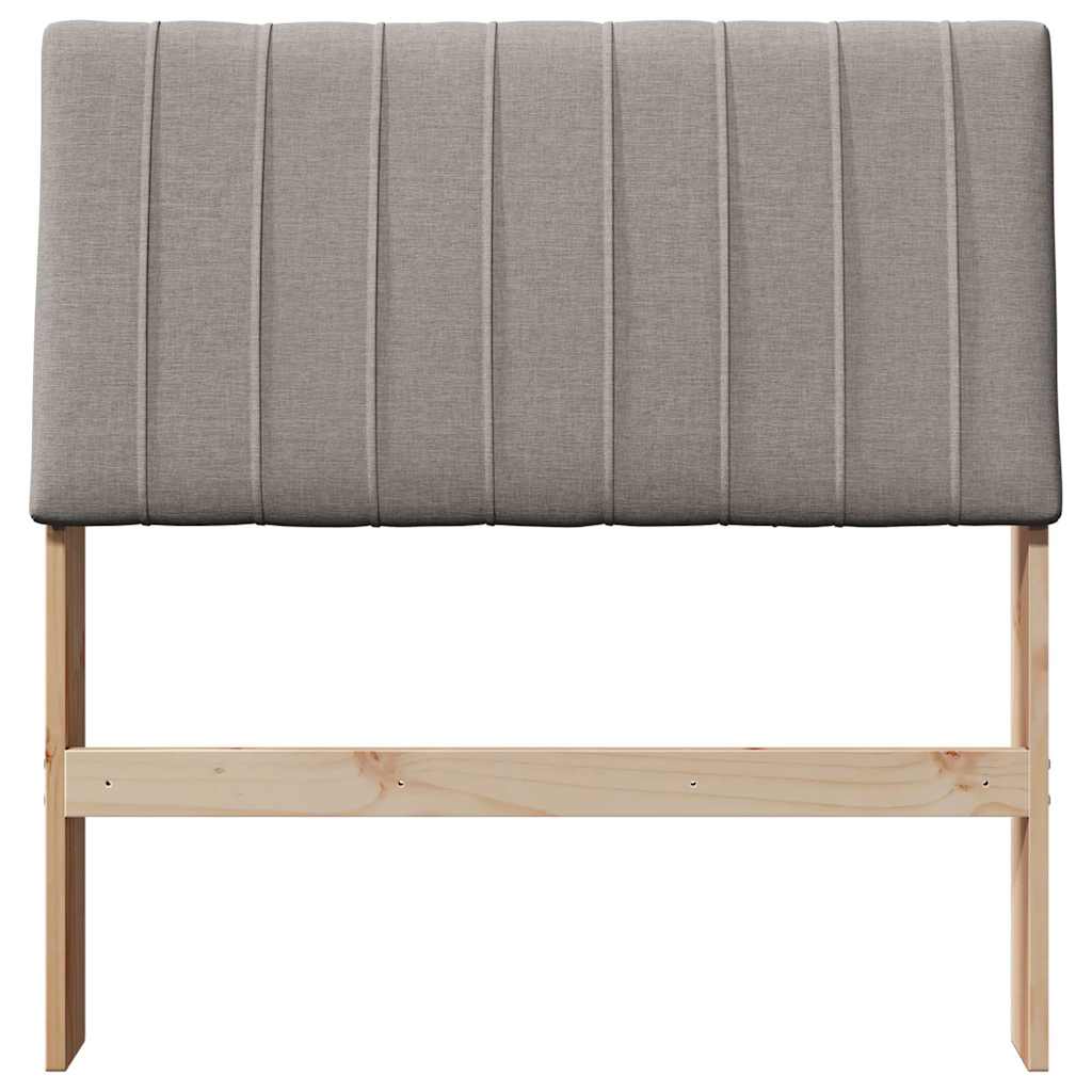 Gepolstertes Kopfteil Taupe 90 cm Massives Kiefernholz