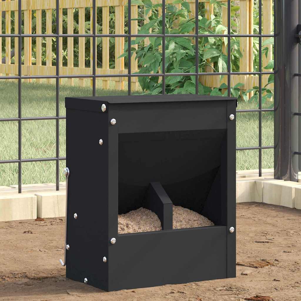 Kaninchenfütterer Schwarz 20 x 12,5 x 25 cm 3 kg