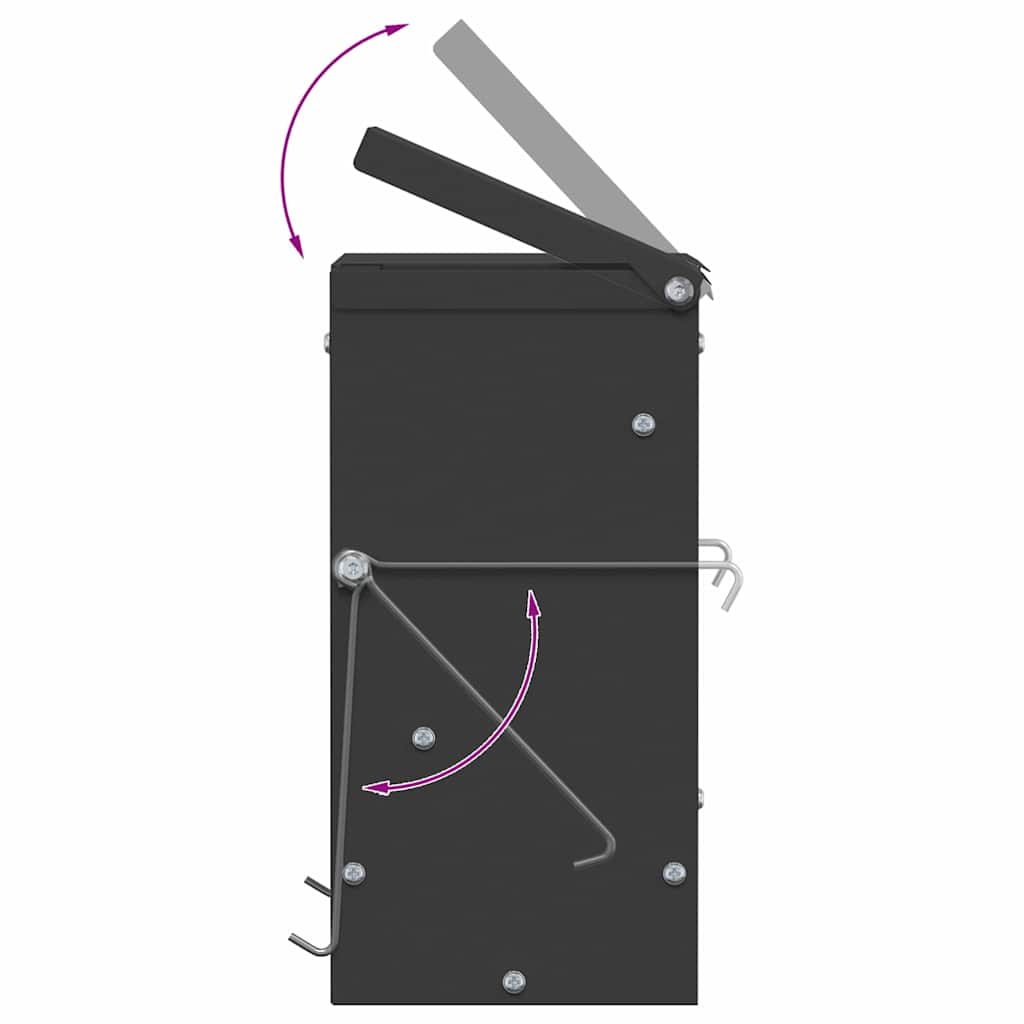 Kaninchenfütterer Schwarz 20 x 12,5 x 25 cm 3 kg