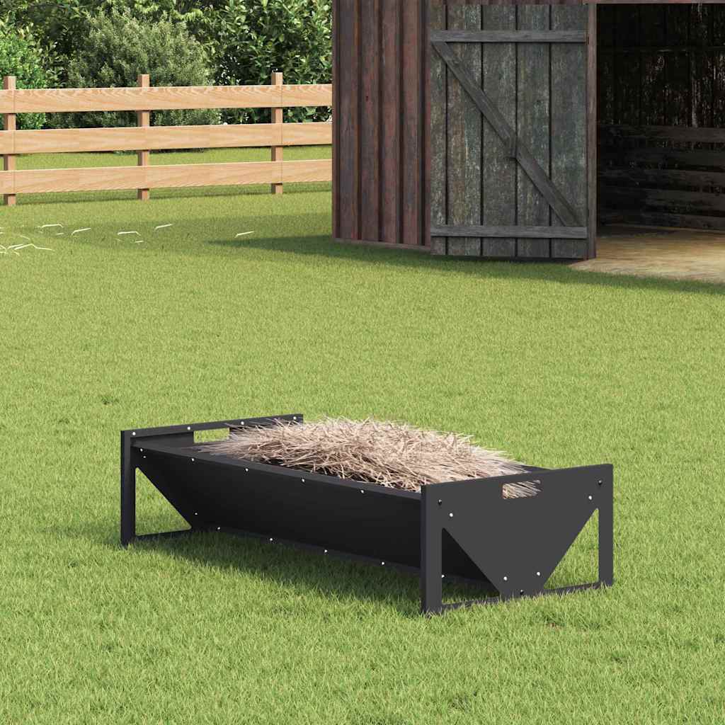 Futtertröge für Nutztiere Schwarz 108 x 50 x 28 cm 10 kg