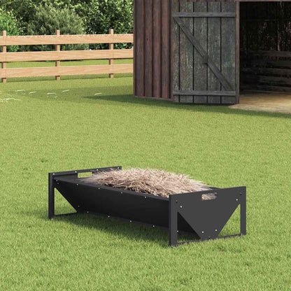 Futtertröge für Nutztiere Schwarz 108 x 50 x 28 cm 10 kg
