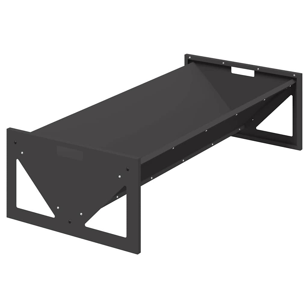 Futtertröge für Nutztiere Schwarz 108 x 50 x 28 cm 10 kg