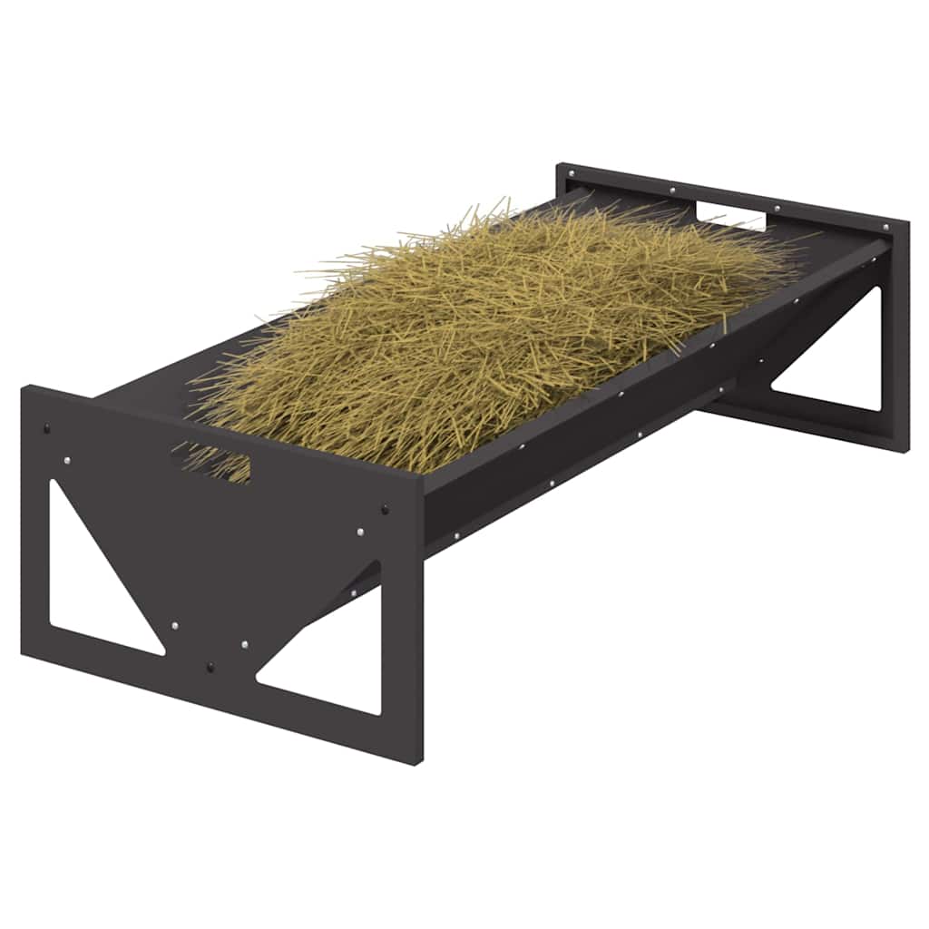 Futtertröge für Nutztiere Schwarz 108 x 50 x 28 cm 10 kg