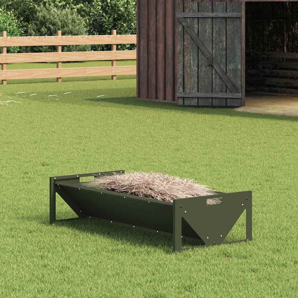 Futtertröge für Nutztiere Olivgrün 108 x 50 x 28 cm 10 kg