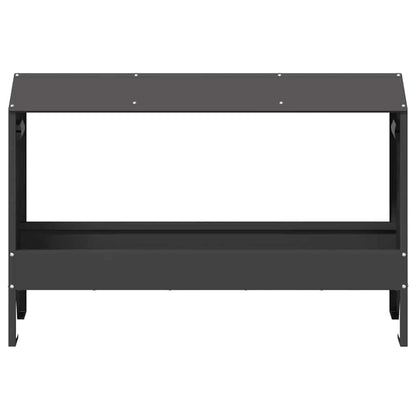 Hühnerfütterungsrinne Schwarz 81 x 32 x 53,5 cm