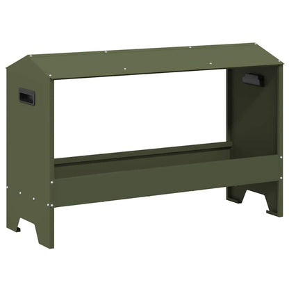 Hühnerfütterungsrinne Olive Grün 81 x 32 x 53,5 cm