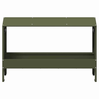 Hühnerfütterungsrinne Olive Grün 81 x 32 x 53,5 cm