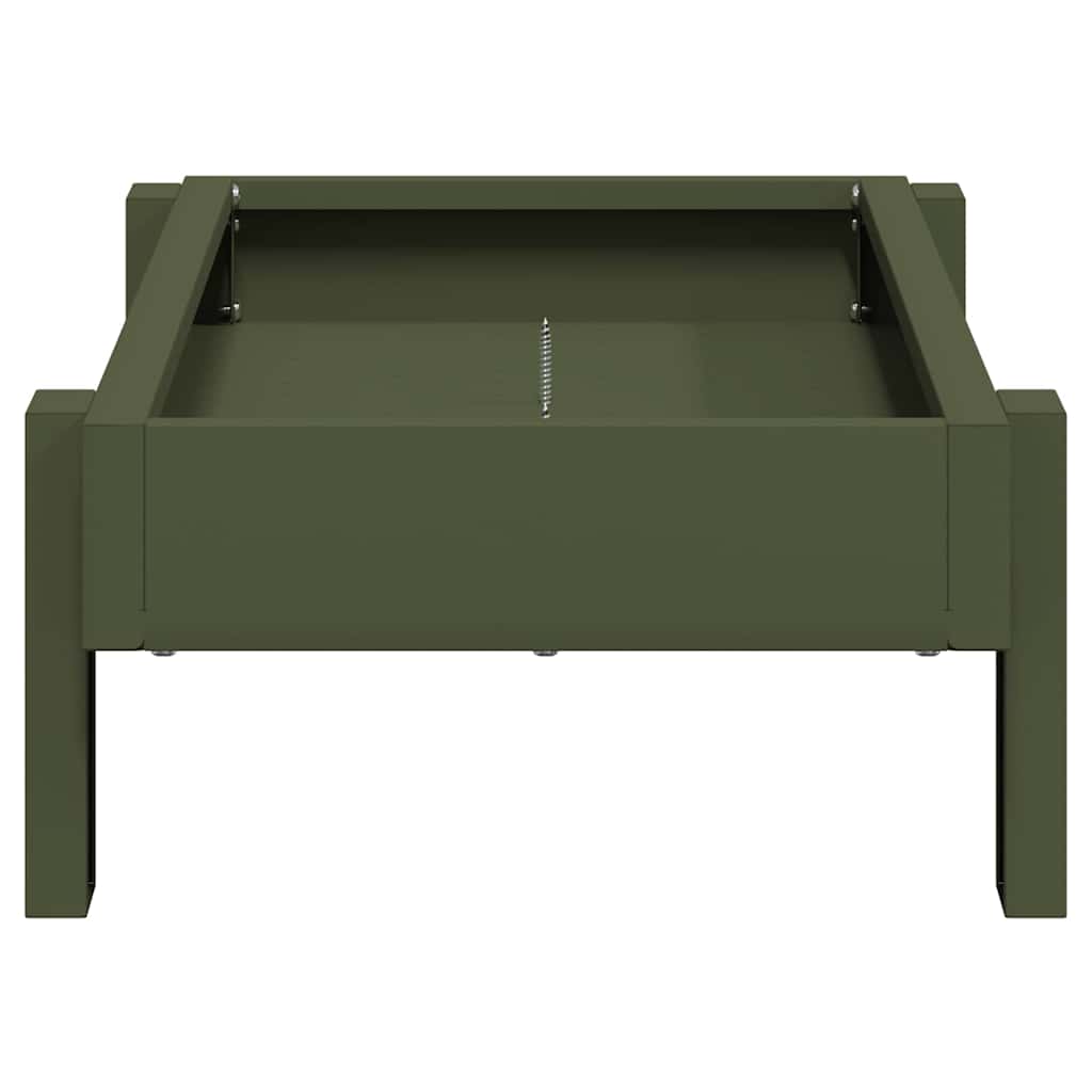 Hühnerfütterungsrinne Olive Grün 80 x 28 x 13,5 cm