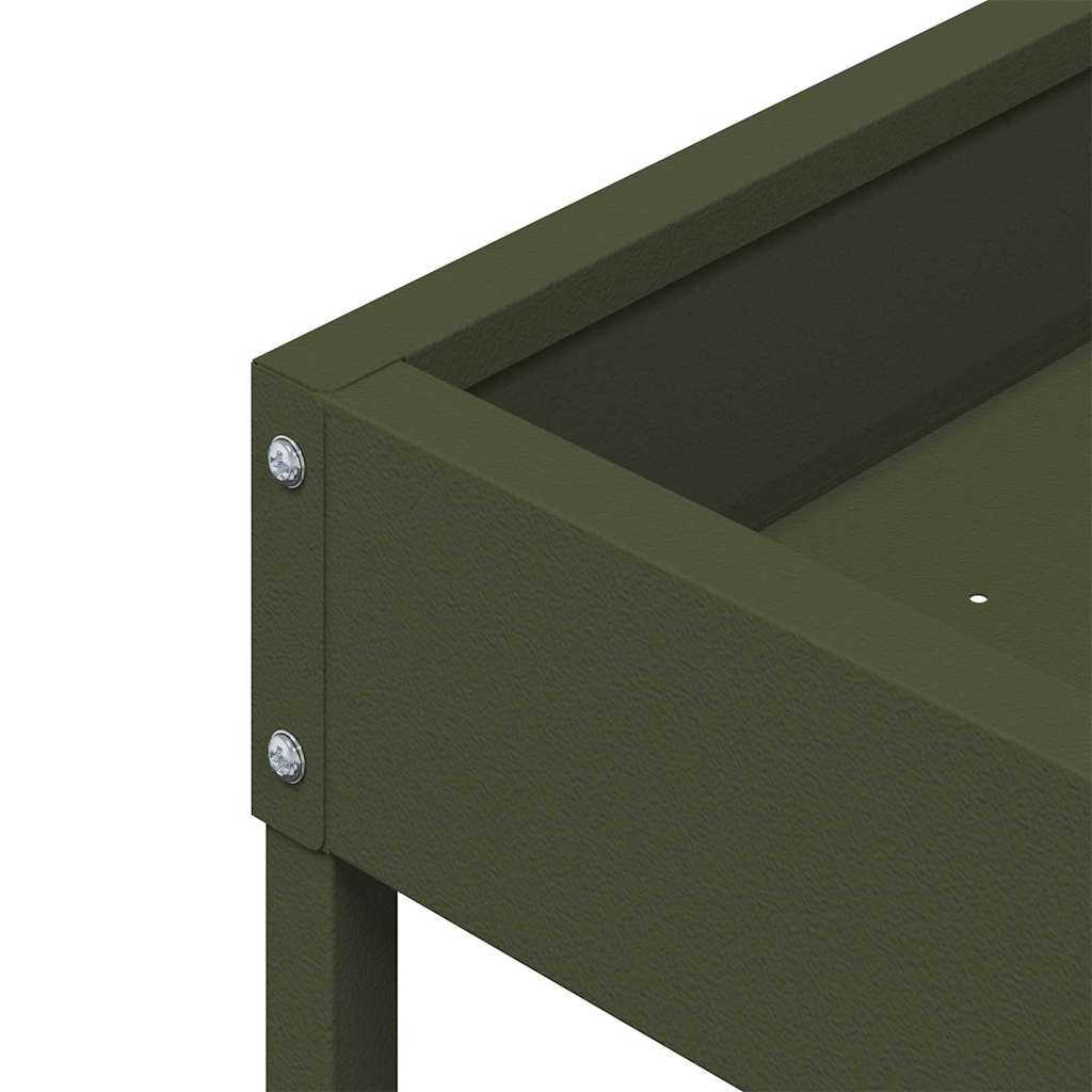 Vogel-Feeder Olive Grün 34 x 26 x 16 cm Kaltgewalzter Stahl
