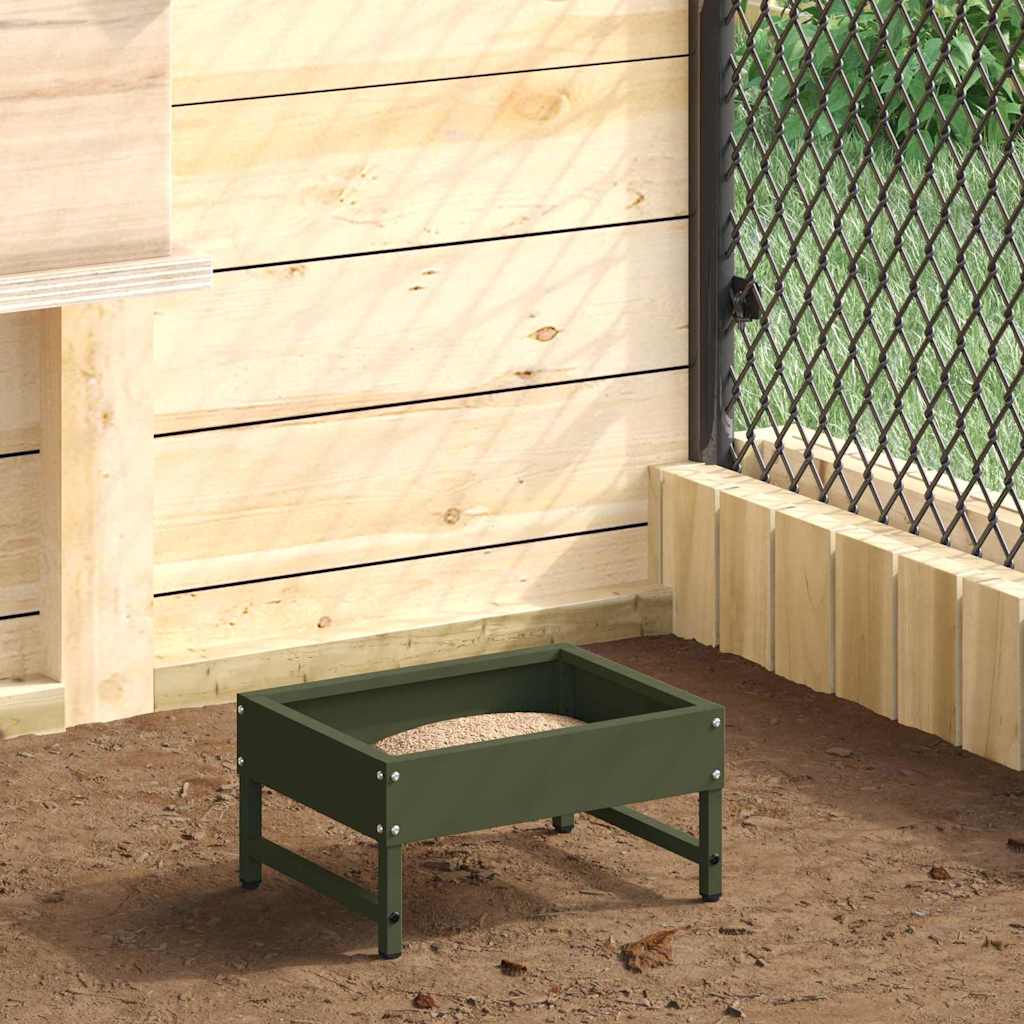 Vogel-Feeder Olive Grün 34 x 26 x 16 cm Kaltgewalzter Stahl