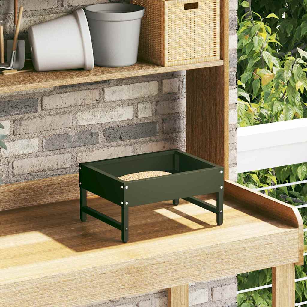 Vogel-Feeder Olive Grün 34 x 26 x 16 cm Kaltgewalzter Stahl