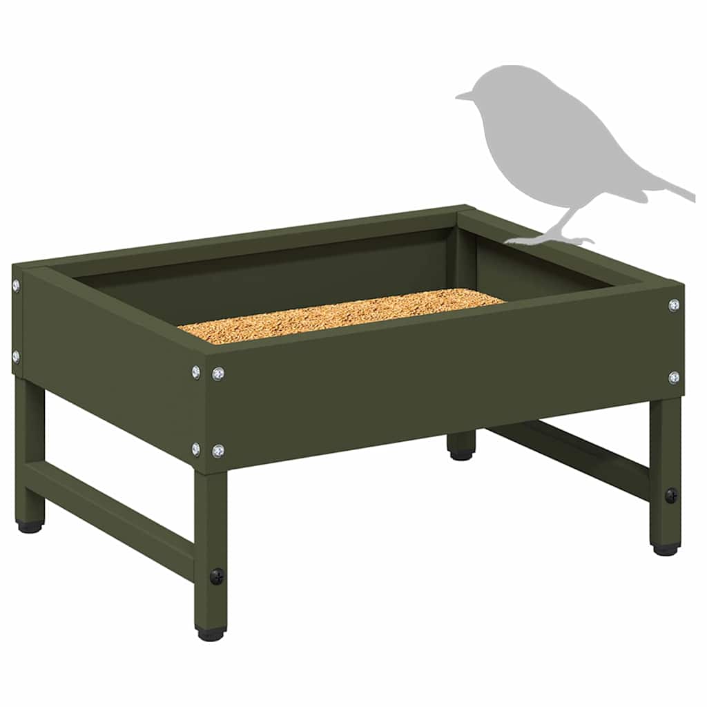 Vogel-Feeder Olive Grün 34 x 26 x 16 cm Kaltgewalzter Stahl