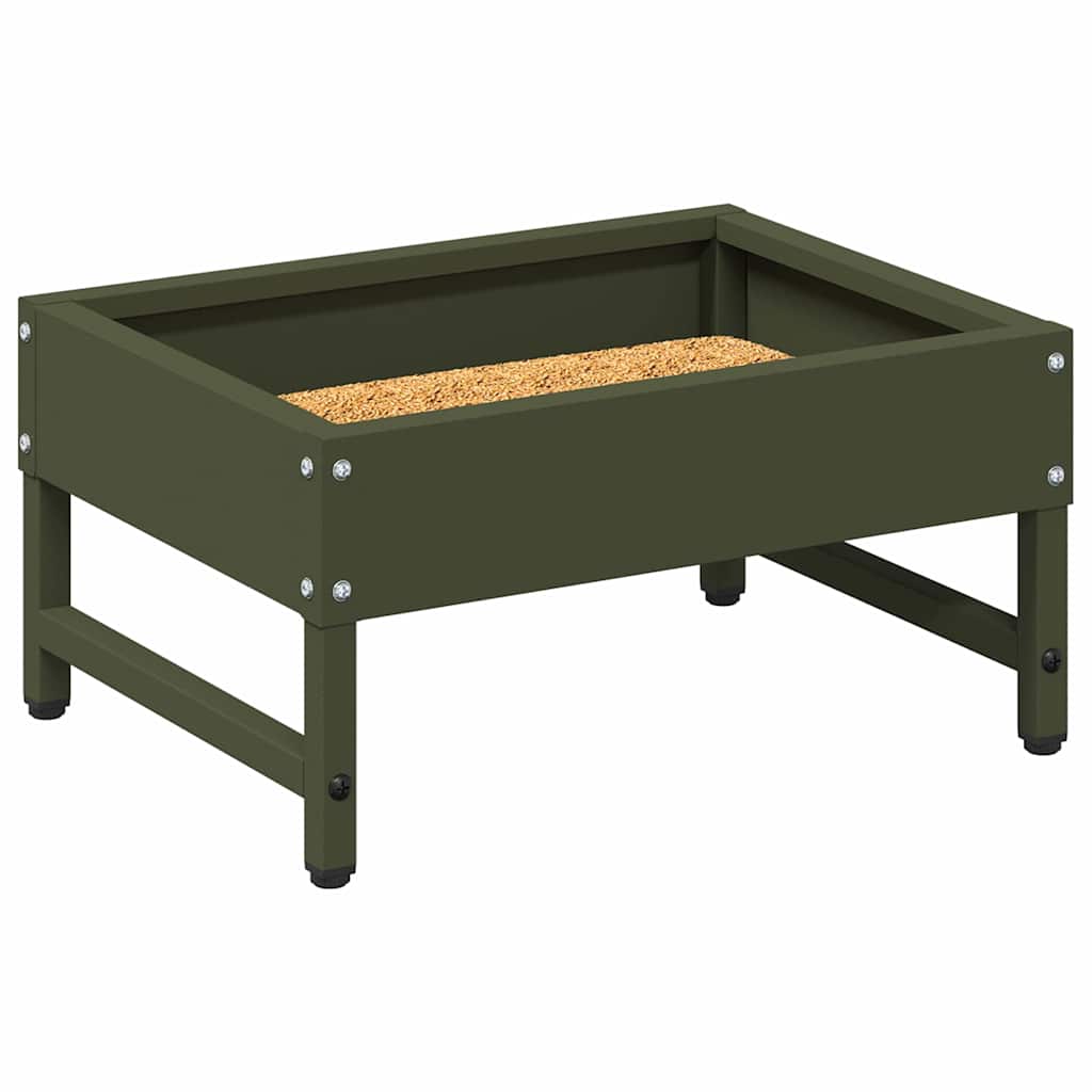 Vogel-Feeder Olive Grün 34 x 26 x 16 cm Kaltgewalzter Stahl