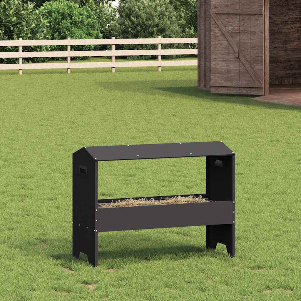 Futtertröge für Nutztiere Schwarz 79 x 35 x 62 cm 15 kg
